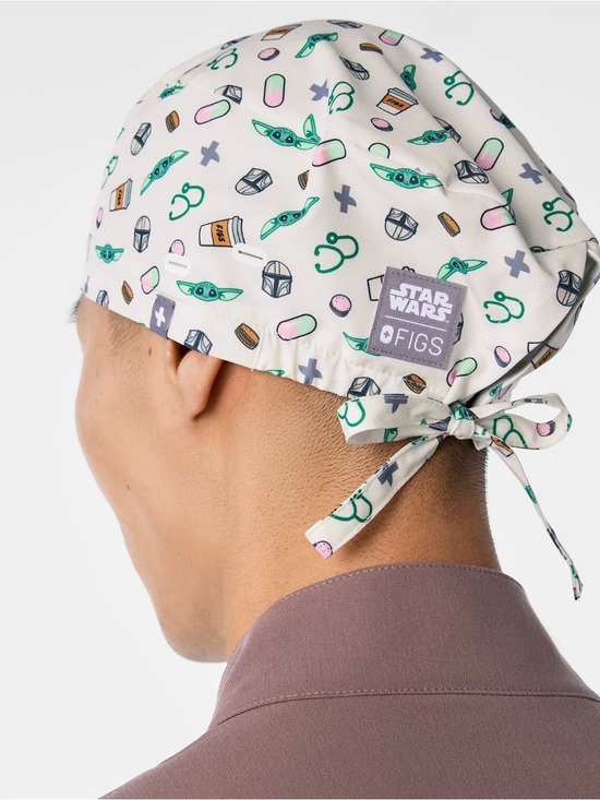 Figs Accessories - Star Wars x Figs Grogu Snack Scrub Cap Medical Scrub Cap Cream Mandalorian